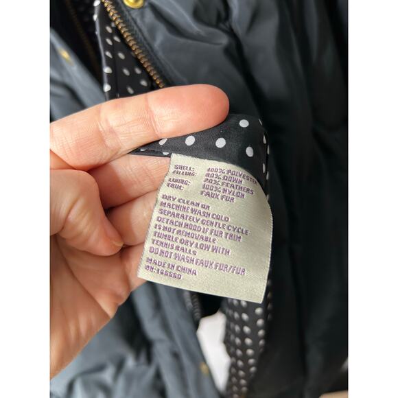 Kimi + Kai Maternity Black Long Down Fill Puffer Coat Jacket Women's Small - Picture 9 of 11